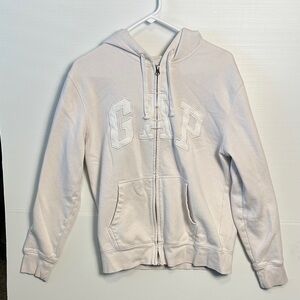 GAP Cream Zip-Up Hoodie
